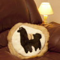 Round Baby Alpaca Fur Cushion