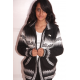 Inca Collar Fleeced jacket Black 