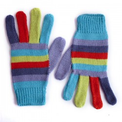 Stripy Pastel Gloves