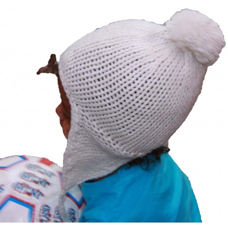 Plain Alpaca Hat White