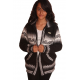 Inca Collar Fleeced jacket Black 