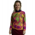 Intarsia Blossom Pink Alpaca Jacket