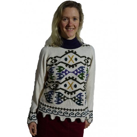 Ladies Intarsia Rosita Alpaca Jumper