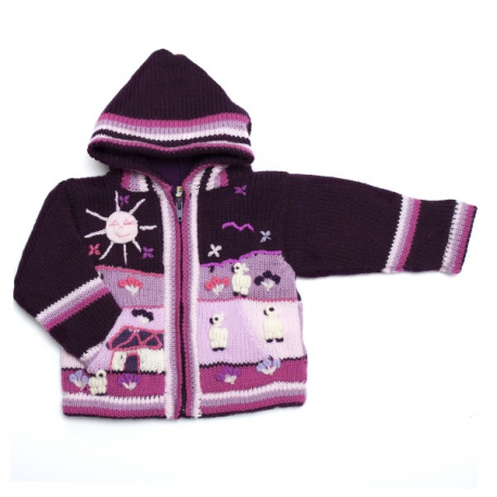 Alpaca Lined Jacket Purple